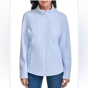 NWT Andrew Marc Women's Ribbed Full Zip Jacket Blue XXL XL